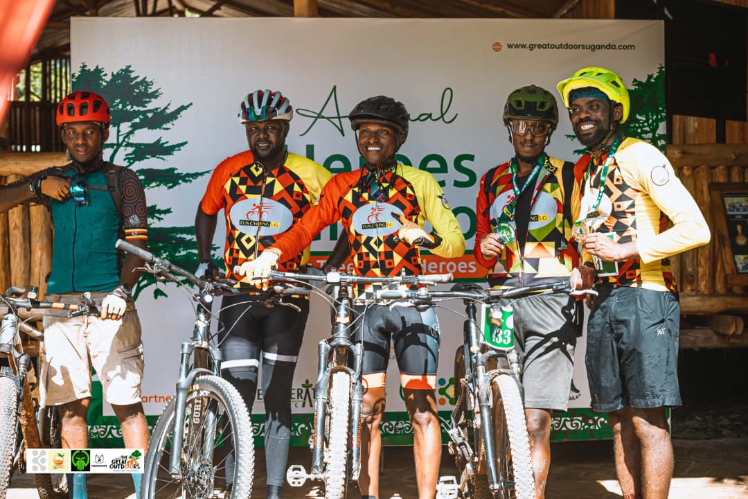 Cycling group in Uganda